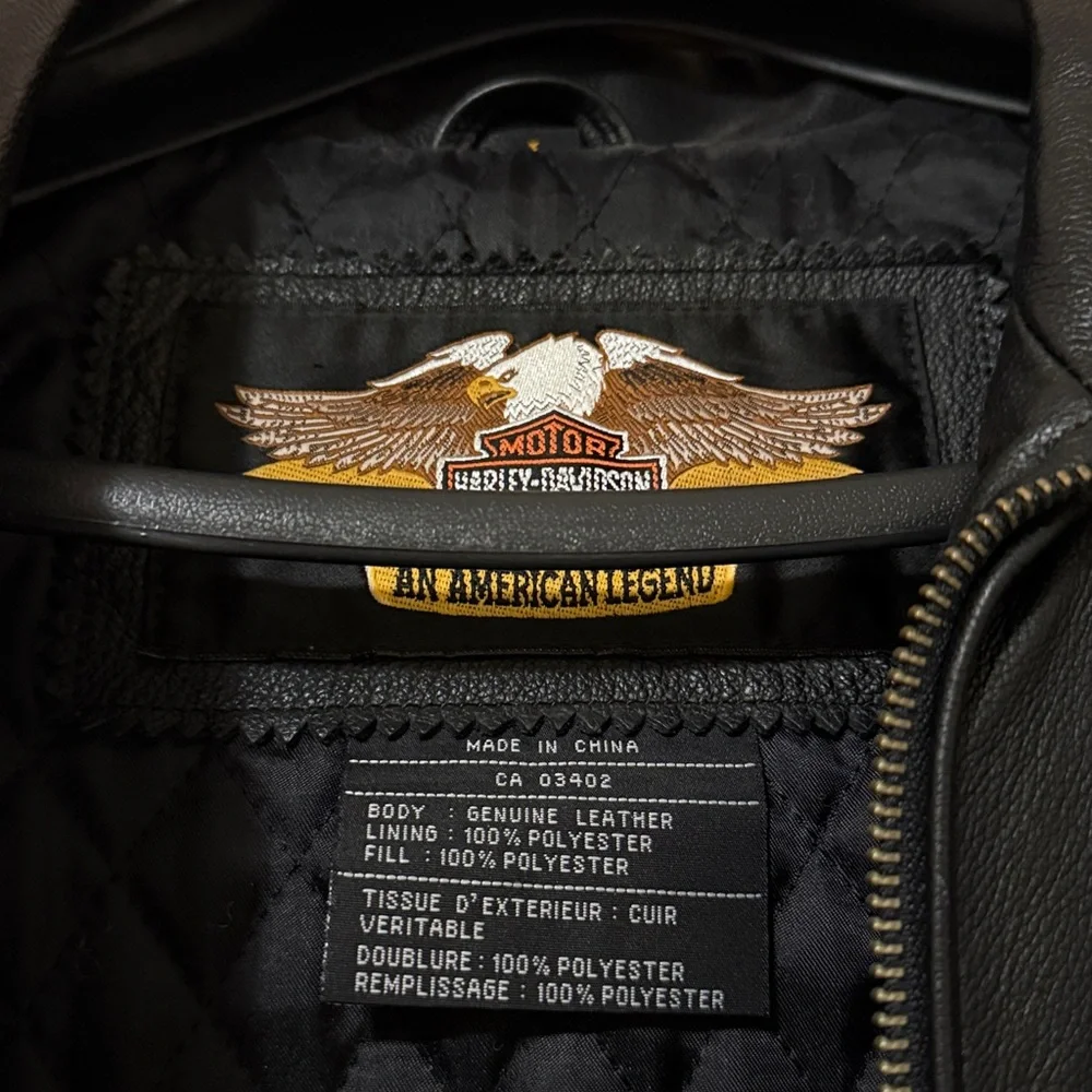 Harley Davidson Ride Free Vintage Leather Jacket - Picture 7 of 7